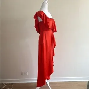 strapless open back dress Alexis Halter Cut Out Maxi Dress - Eliana Red main image 1